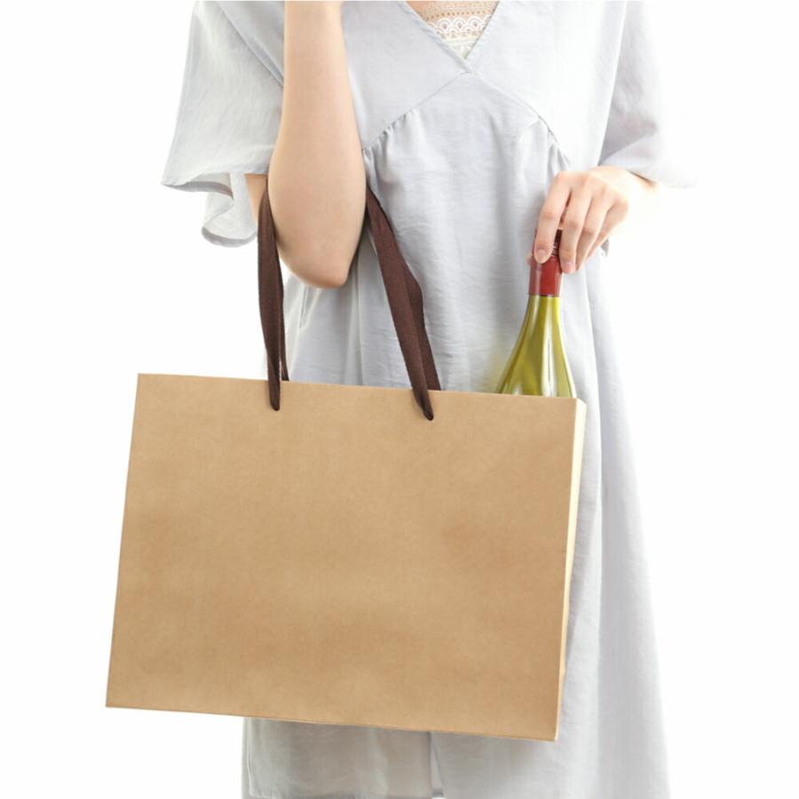 紙袋 手提げ袋 クラフト K-400 1セット10枚 400x110x300｜おしゃれ