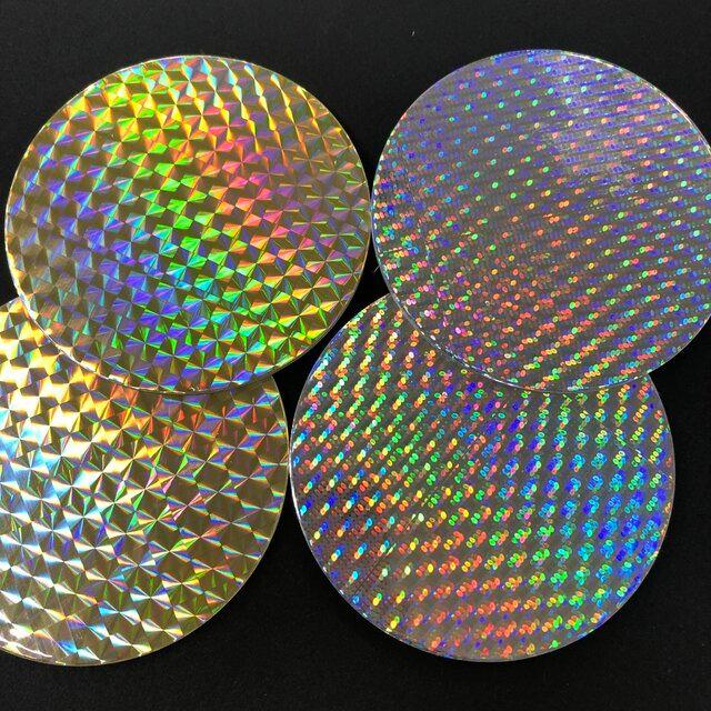 金銀ホログラム円形台紙(直径75mm)|inoueprinting|02