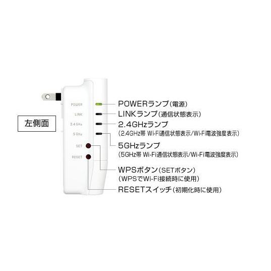 NEC 無線LAN中継機 PA-W1200EX : インプットM広島Yahoo!店 - 通販