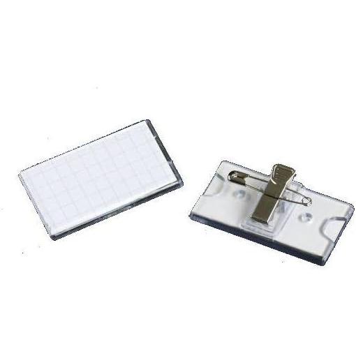 U型アクリル名札 2個入 名札 ミニサイズ クリップ 安全ピン付 メール便