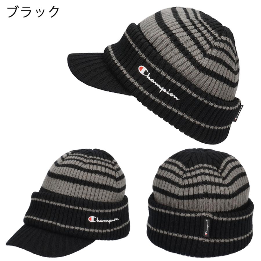 Champion（チャンピオン） つば付き ニットキャップ ニット帽 つライン