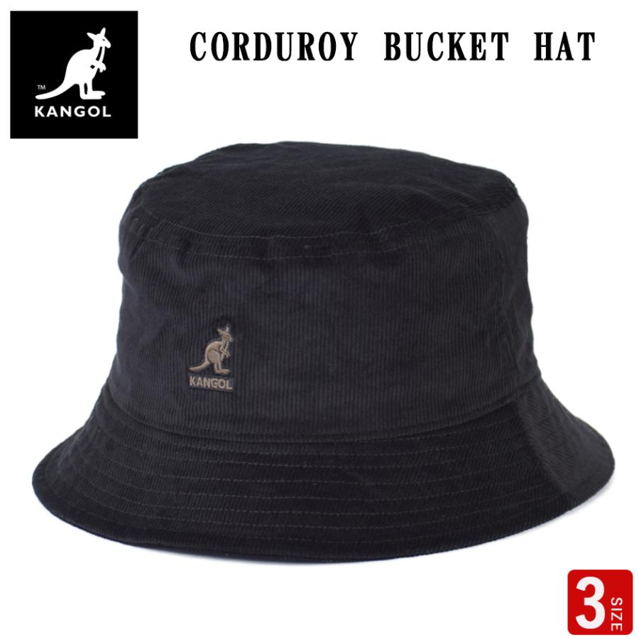 KANGOL　コーデュロイ　バケットハット　ブラック　XLサイズ KANGOL（カンゴール） コーディロイ バケットハット バケハ コーディ