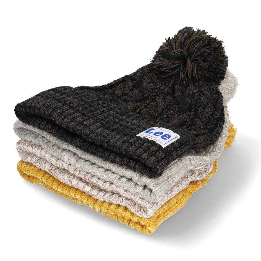 Lee（リー） ニット帽 ぼん天 ニットキャップ ケーブル ニット帽