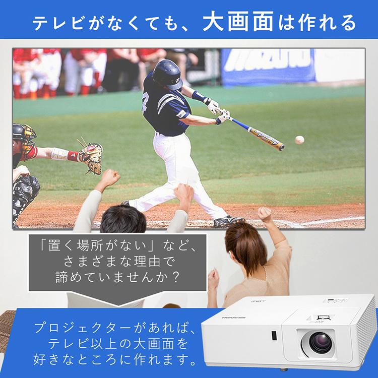 プロジェクター 小型 家庭用 天井 ホームプロジェクター 天井投影 ホームシアター 業務用 ローエンドプロジェクター IP-EH400W アイリスオーヤマ_2