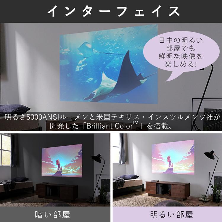 プロジェクター 小型 家庭用 天井 ホームプロジェクター 天井投影 ホームシアター 業務用 ローエンドプロジェクター IP-EH400W アイリスオーヤマ_5