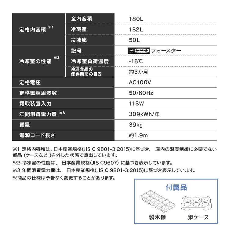 IRIS OHYAMA（アイリスオーヤマ） 冷蔵庫 182L 右開き ひとり暮らし 2