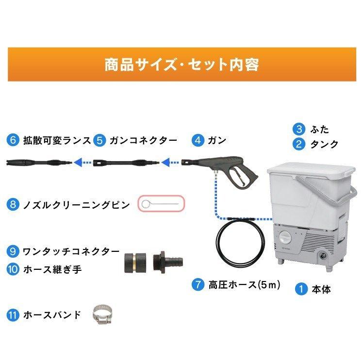 高圧洗浄機 家庭用 業務用 タンク式 コンパクト 洗車 アイリスオーヤマ 車 庭 掃除 水 清掃 ベランダ SBT-412N ◎｜insair-y｜13