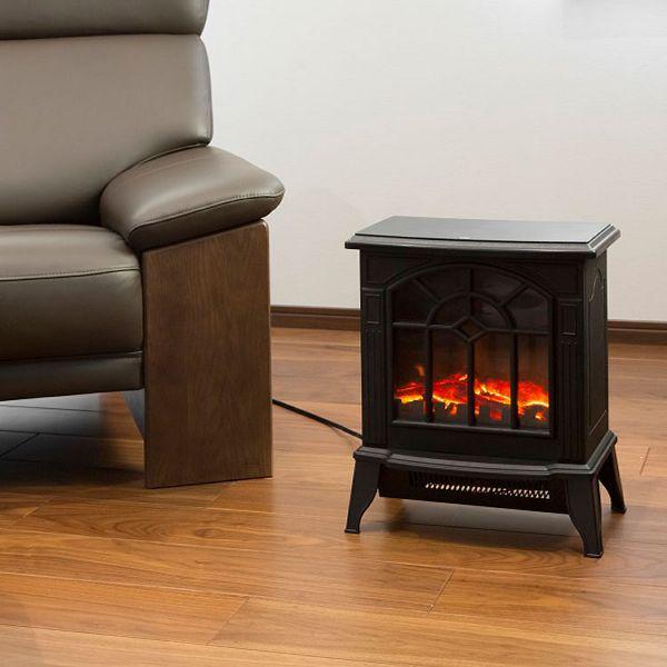 VERSOS（ベルソス） 暖炉型ファンヒーター ブラック VS-HF4200 (D)(B