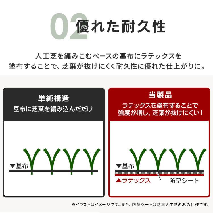 人工芝 2m×10m ロール アイリスオーヤマ 2個 芝生 耐久性 防カビ 庭 ベランダ ガーデニング DIY ペット ふかふか IP-30210 リアル人工芝 *の画像
