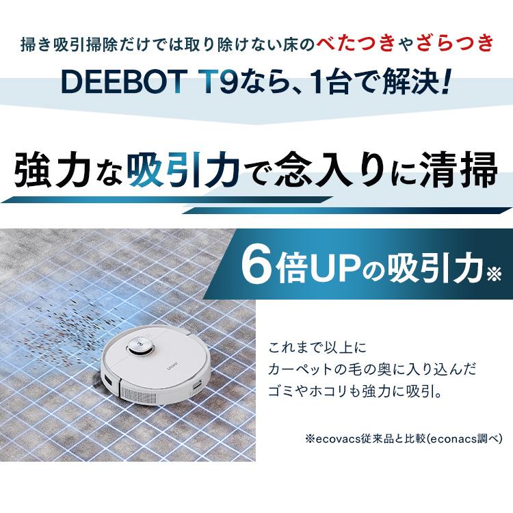 ECOVACS（エコバックス） ロボット掃除機 DEEBOT T9 D-ToF エコ 