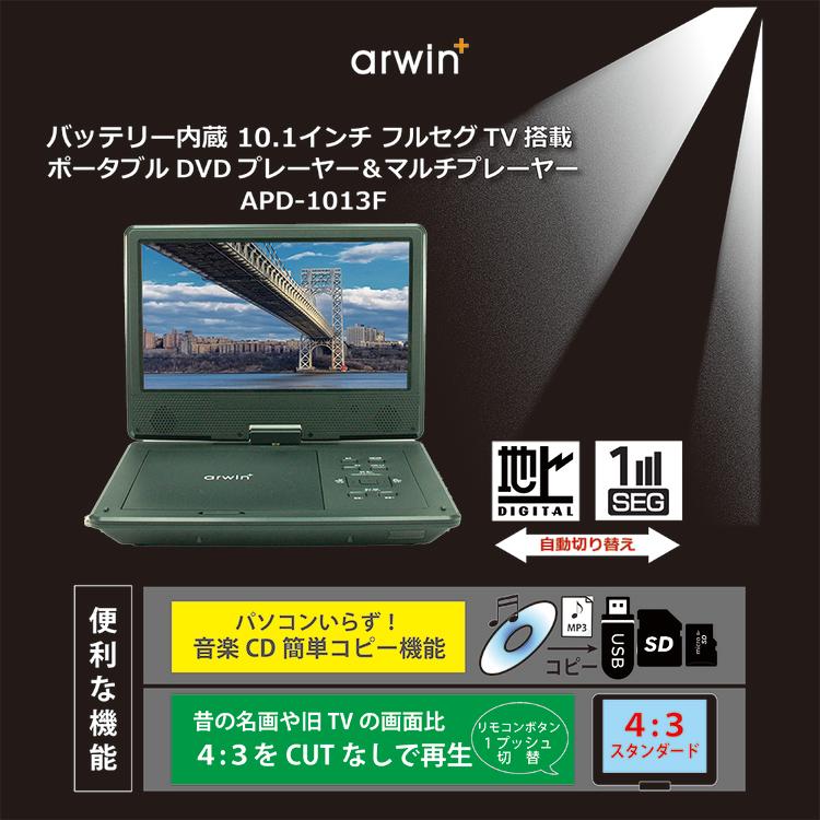 カーテレビ 車 携帯フルセグ＆ワンセグTV搭載ポータブルDVD＆マルチ