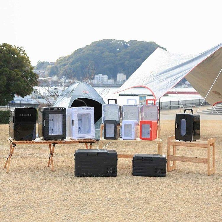 車載冷蔵冷凍庫 コンパクト冷蔵庫 22L ブラック VS-CB122 : 照明と