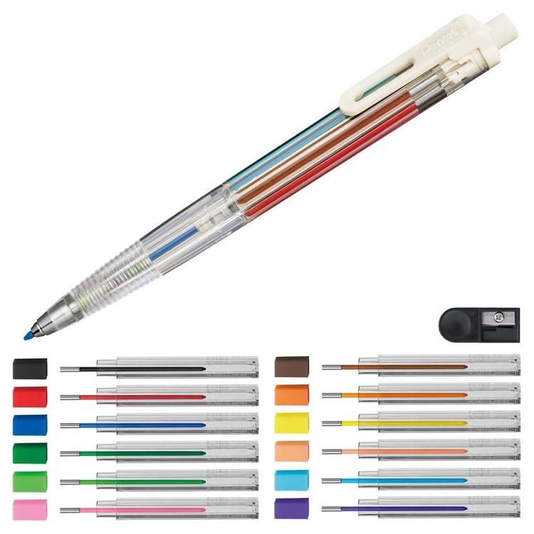 色鉛筆 シャーペン シャープペン 8色 ホルダー式色鉛筆 色芯内蔵 2.0mm
