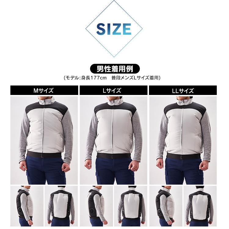 美品アイリスオーヤマ 空調作業服 ベスト L グレー フルセット 動作確認済み IRIS OHYAMA（アイリスオーヤマ） 作業服 ベスト 空調 クールウェア 服