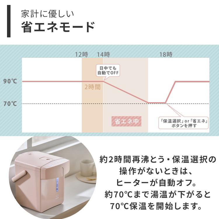 電気ポット 2.2リットル ポット ジャーポット 2.2L マイコン式 IAHD-222 アイリスオーヤマ｜insair-y｜11