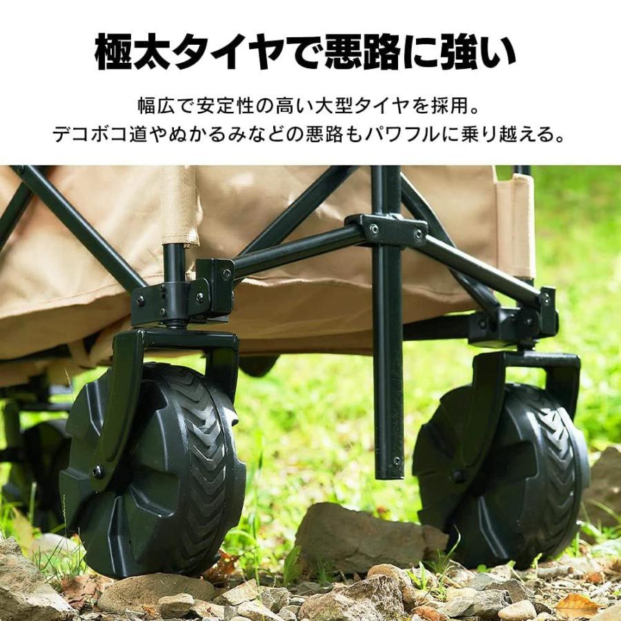 キャリーワゴン キャリーカート アウトドアワゴンキャンプカート 折りたたみ 大容量 キャンプ用品 新生活 *｜insair-y｜07