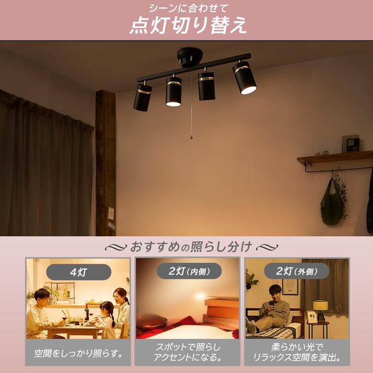 IRIS OHYAMA（アイリスオーヤマ） シーリングライト 4灯 スポット