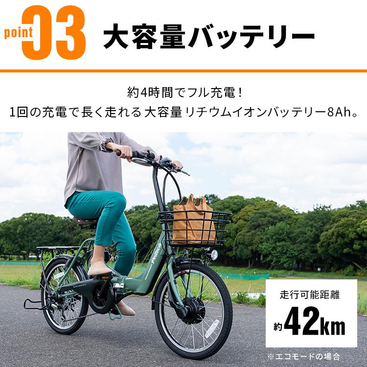 電動自転車 折りたたみ自転車 電動アシスト自転車 PELTECH 6段変速 20インチ おしゃれ 折り畳み 【簡易組立必要品】 TDN-212LーBE (代引不可)(TD)｜insair-y｜09