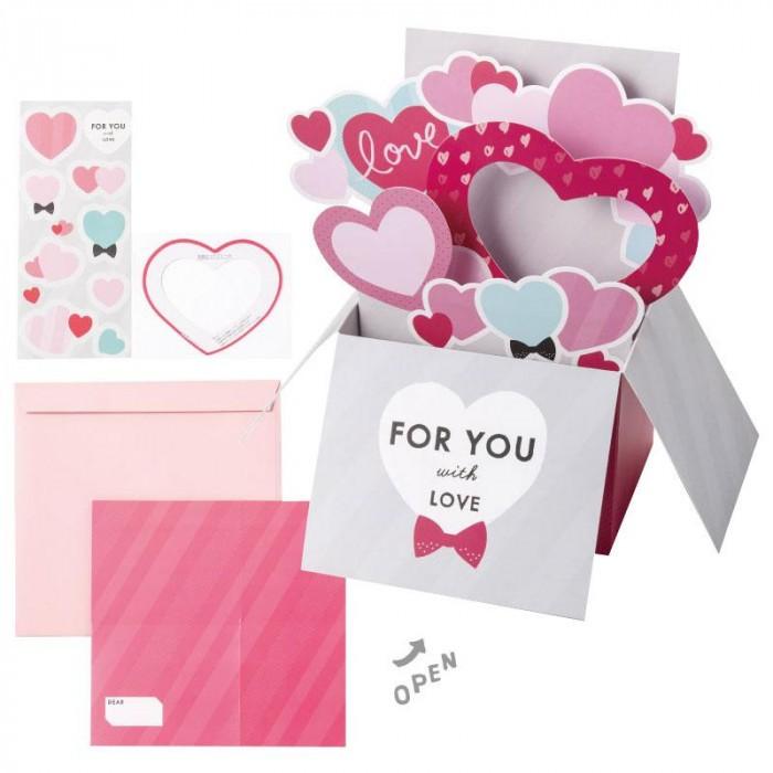 ポップアップボックスカード 飛び出すボックス型色紙 M Gbcm 01 Love 100 本物