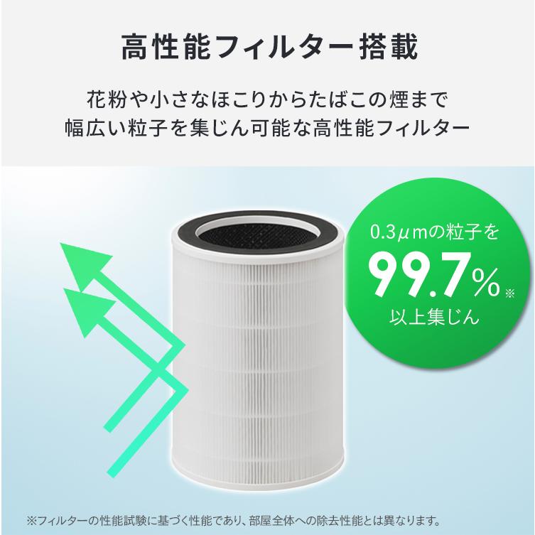 空気清浄機 30畳 花粉 花粉対策 フィルター ペット コンパクト 大畳数 業務用 オフィス 空気清浄器 アイリスオーヤマ AAP-S60B-W｜insdenki-y｜09