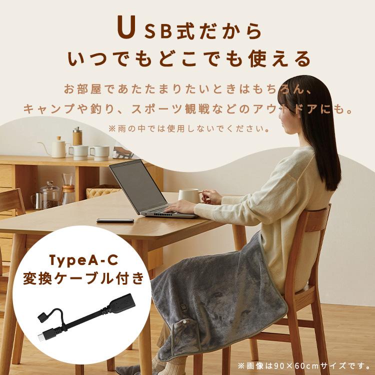 IRIS OHYAMA（アイリスオーヤマ） 電気毛布 洗える USB モバイル