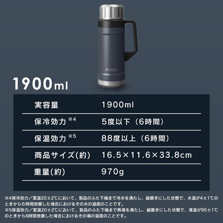 IRIS OHYAMA（アイリスオーヤマ） 水筒 1.9L 大容量 保温 保冷 蓋まで