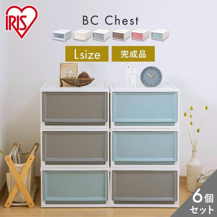 IRIS OHYAMA（アイリスオーヤマ） 収納ケース 6個セット Lサイズ 浅型