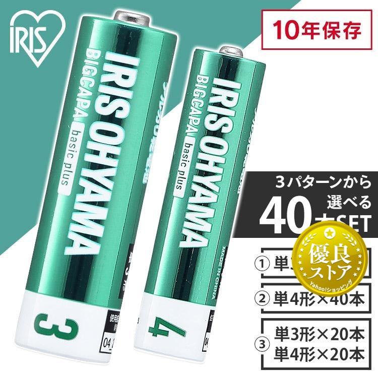 IRIS OHYAMA（アイリスオーヤマ） 乾電池 送料無料 単4 単3 アルカリ