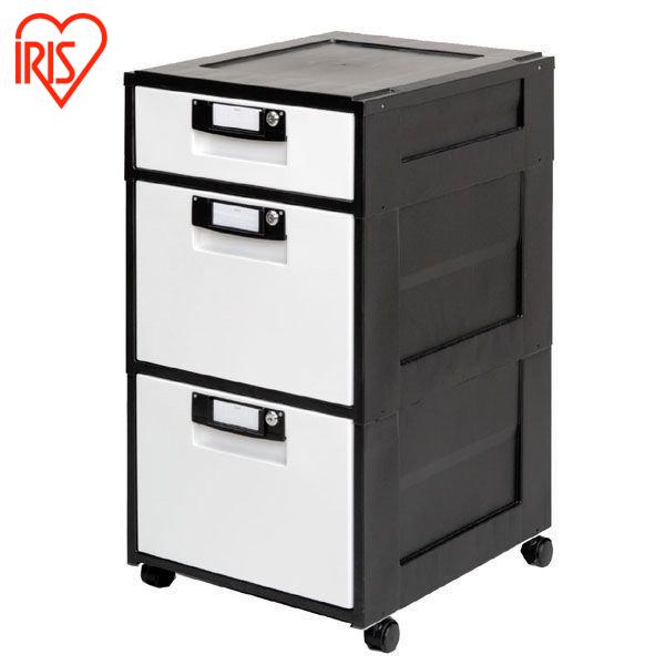 書類収納ケース おしゃれ 書類収納ボックス オフィスキャビネット チェスト キャビネット 浅型1段+深型2段 アイリスオーヤマ HG-312 おすすめ の商品画像