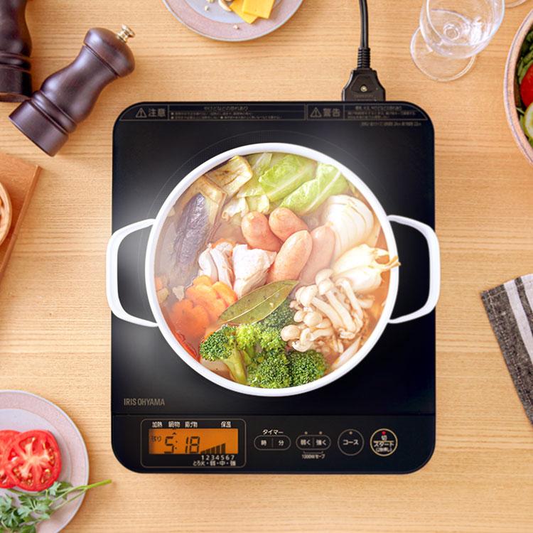 アイリスオーヤマ IHC-T71 IHコンロ 1400W 液晶付き IHC-T71-B IHコンロ 1400W 液晶付き 1個 アイリスオーヤマ 【通販