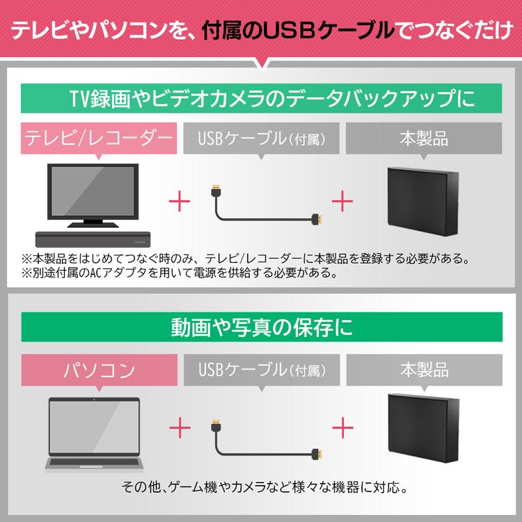 4K放送対応ハードディスク 4TB HDCZ-UT4K-IR ブラック アイリスオーヤマ | IRIS OHYAMA | 05