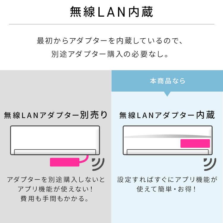 エアコン 10畳 アイリスオーヤマ おすすめ ルームエアコン 10畳用 冷風機 節電 省エネ 冷房 暖房 最新モデル スマホ管理 2.8kW（Wi-Fi）工事なし IHF-2807W｜insdenki-y｜06