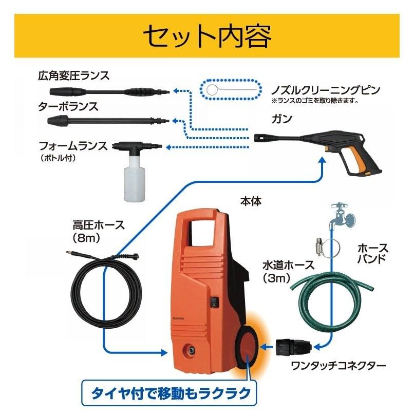 高圧洗浄機 業務用 家庭用 アイリスオーヤマ 洗車 洗浄機 掃除 ベランダ 庭掃除 FBN-601HG-D｜insdenki-y｜05