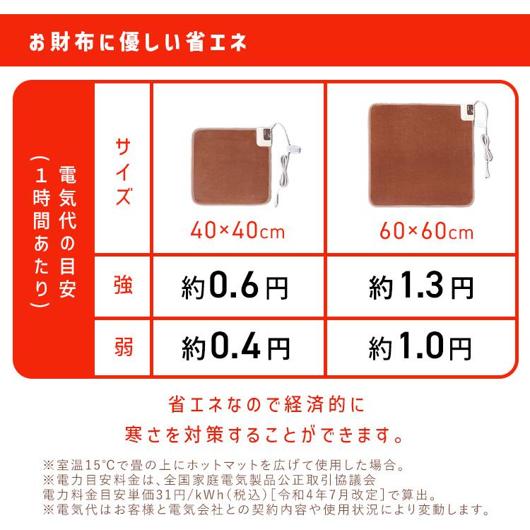 IRIS OHYAMA（アイリスオーヤマ） ホットカーペット 本体 40×40cm 節電