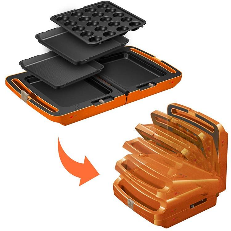 アイリスオーヤマ ホットプレート たこ焼きプレ ー ホットプレート 2枚 ITY-20WA-R レッド (平面/たこ焼き) H561785