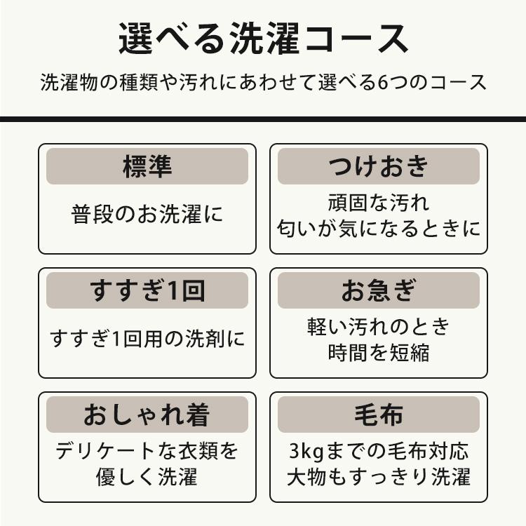 洗濯機 縦型 7kg 一人暮らし アイリスオーヤマ 全自動洗濯機 全自動 7キロ 縦型洗濯機 コンパクト 新品 全自動 新生活 1人用 2人用 ホワイト ITW-70A01-W｜insdenki-y｜08