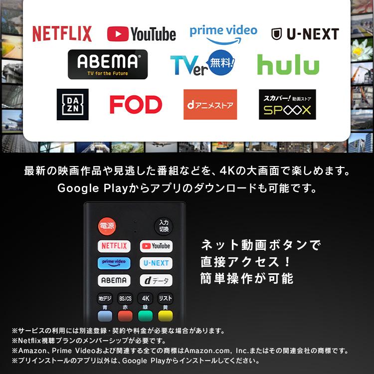 テレビ 液晶テレビ 55v 型 tv スマートテレビ 4Kテレビ GoogleTV ネット対応 チューナー内蔵 音声検索 55 LT-55UGX-F1 アイリスオーヤマ * | IRIS OHYAMA | 03