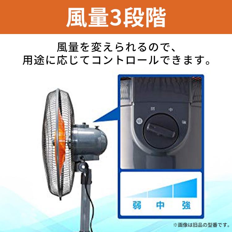扇風機 風量3段階 作業現場用 スタンド型 ブラック KG-461RI KG-460RK