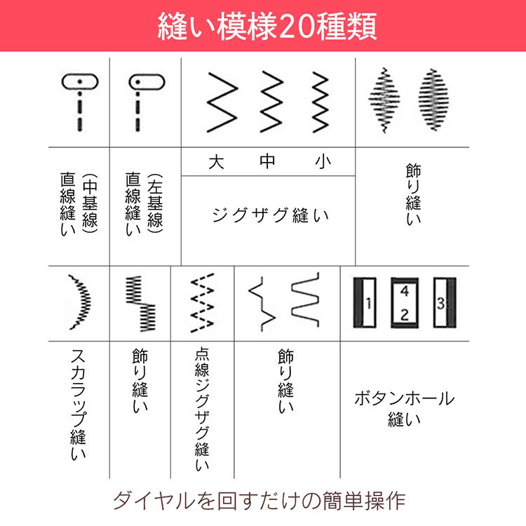 ミシン 安い 初心者 本体 電動ミシン コンパクト 小型 生活家電 シンプル 家庭用 家庭用ミシン ハンドクラフト 自動糸調子 QT-20 シンガー｜insdenki-y｜04