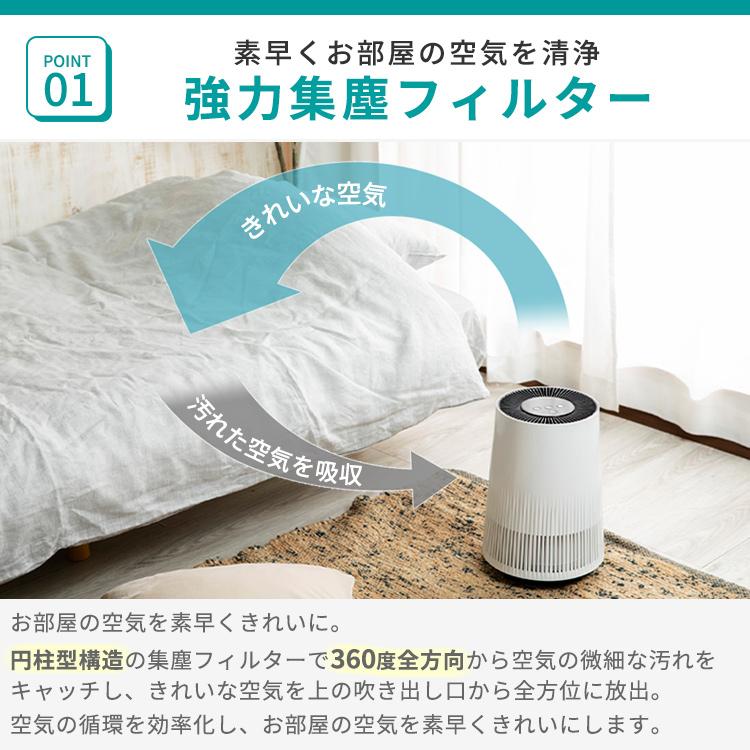 空気清浄機 小型 花粉 コンパクト 静音 360度 ほこりセンサー 集 空気清浄機 小型 花粉 コンパクト 静音 360度 ほこりセンサー 集