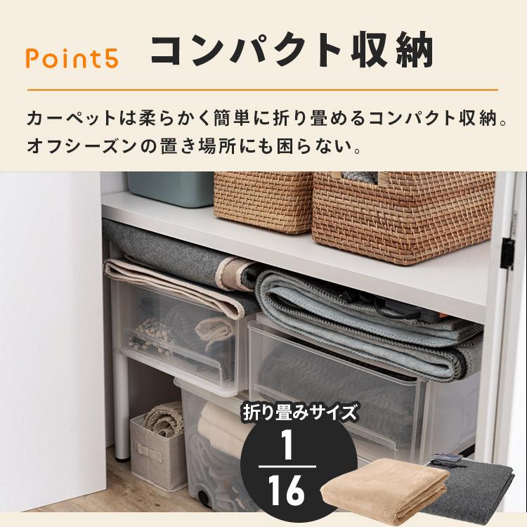 ホットカーペット 3畳 ラグ セット TEKNOS 200×240cm 節電 ダニ退治