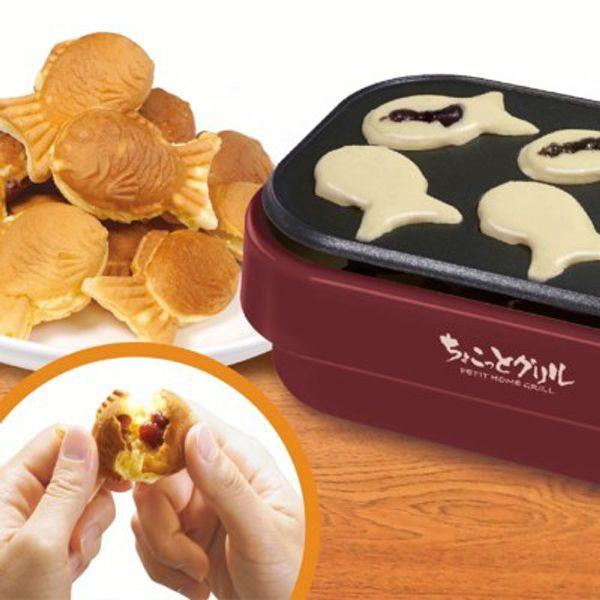 たい焼きメーカー ちょこっとグリル たい焼き器 ダークレッド たい焼きメーカー ちょこっとグリル たい焼き器 ダークレッド