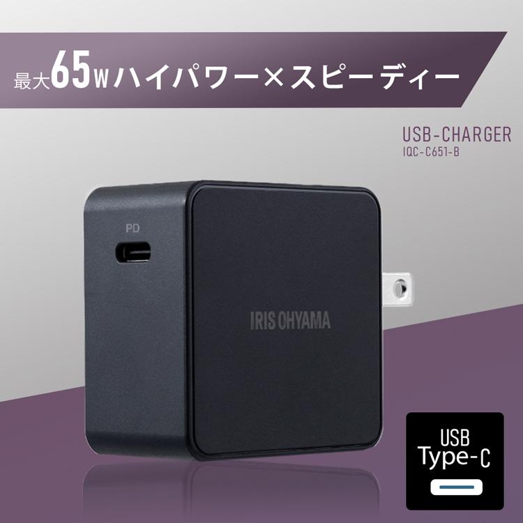 IRIS OHYAMA（アイリスオーヤマ） ACアダプター タイプC 高出力 充電器