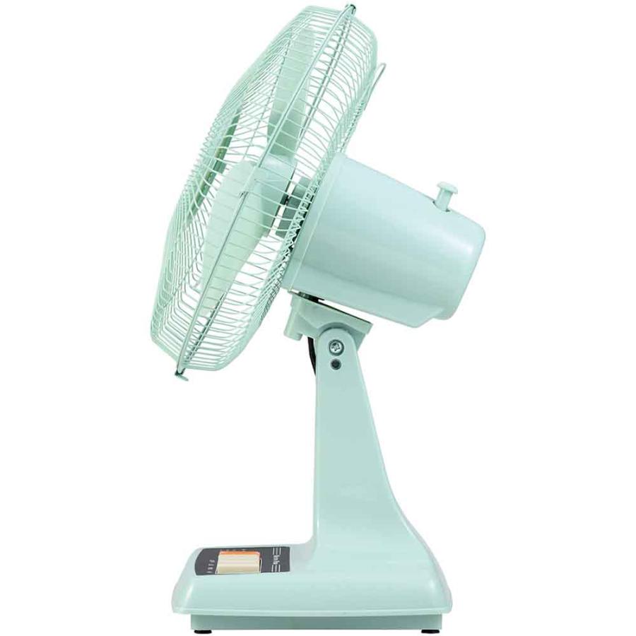 レトロ クリーム色 3枚羽根扇風機 扇風機 リビング 卓上 レトロ 30cm 3枚羽根 左右自動首振り 風量 3段階