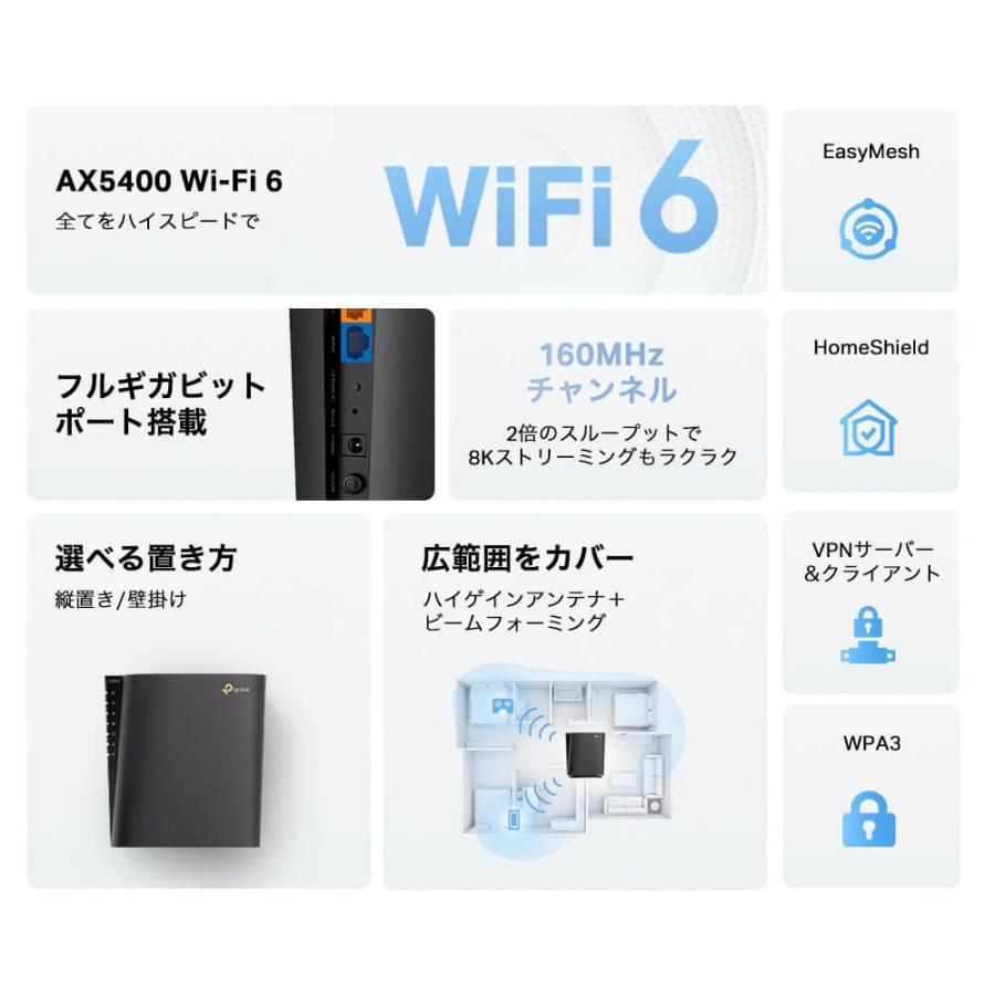 TP-Link WiFi6無線LANルーター Archer AX5400 TP-Link : ウエノ電器