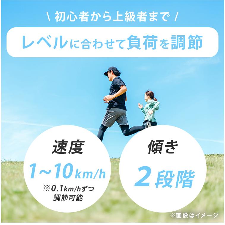 ウォーキングマシン 家庭用 電動 静音 速度調整 傾き2段階 モニター付