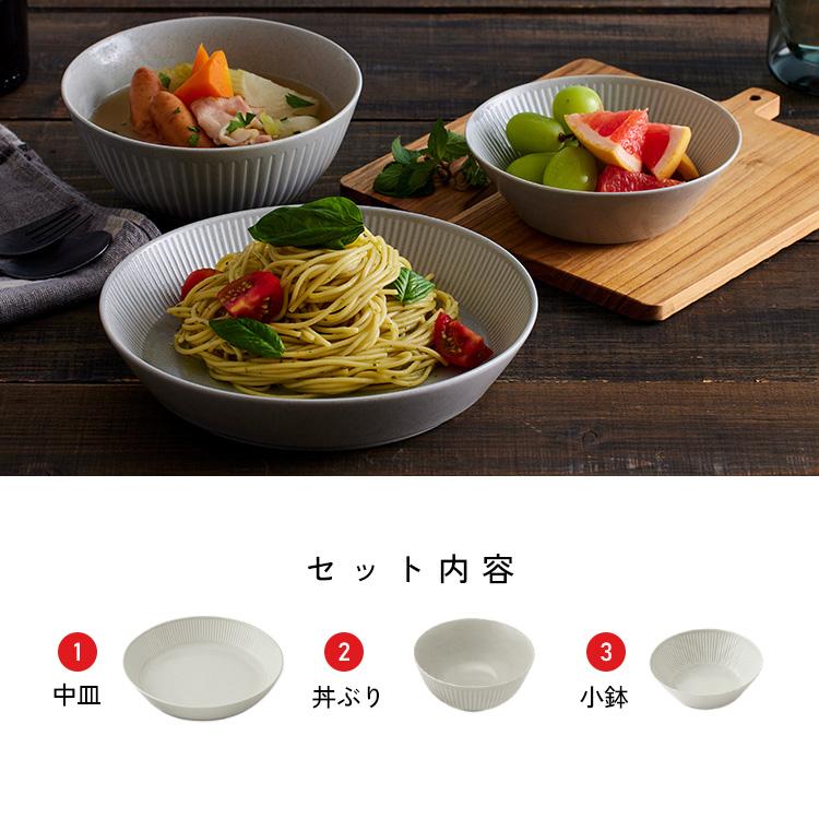 IRIS OHYAMA（アイリスオーヤマ） 食器 3点セット 皿 お皿 MNW-3S 美濃