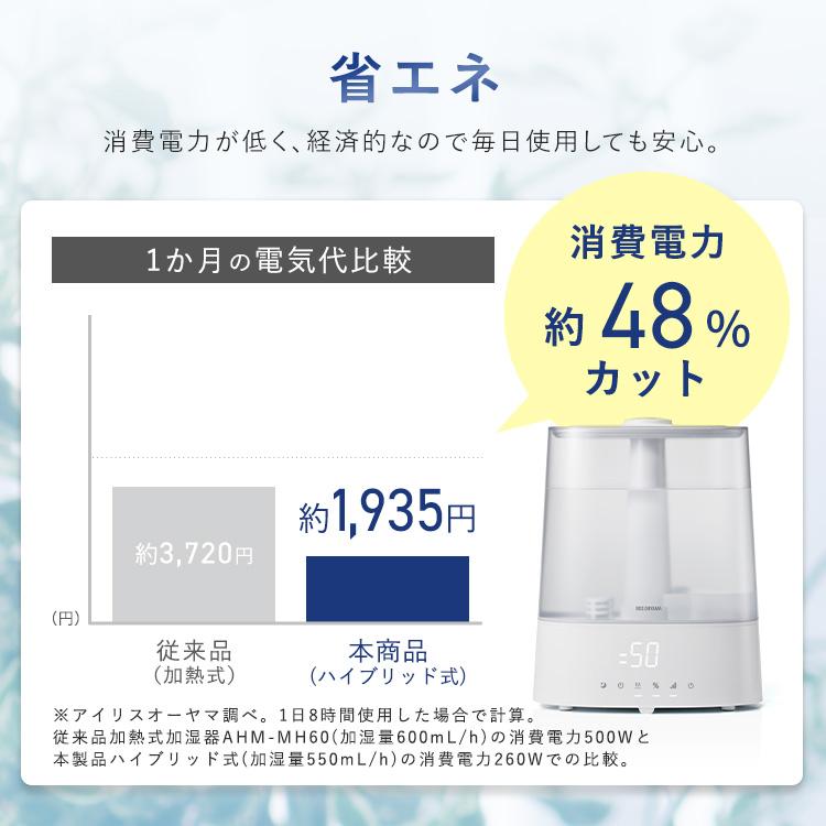 IRIS OHYAMA（アイリスオーヤマ） 加湿器 大容量 卓上 6L ハイブリッド