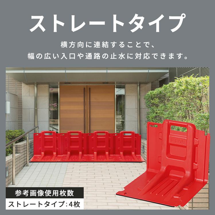 止水板 防水板 持ち手付き 簡単設置 連結可能 防災 水害対策 浸水対策 洪水対策 ストレート 内カーブ 外カーブ FCB-61 アイリスオーヤマ *の画像