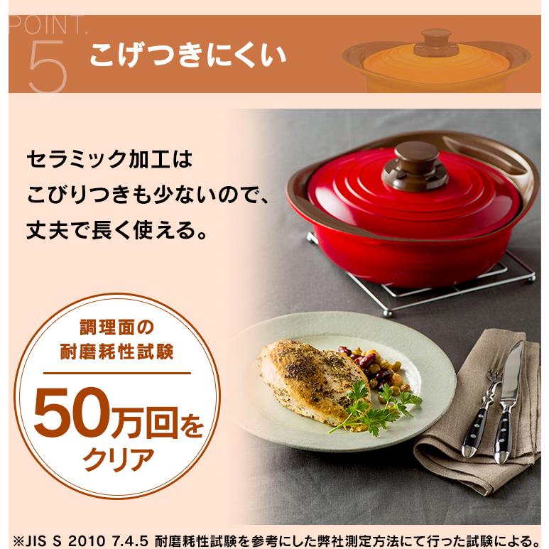 無加水鍋 イエロー 24cm*6 アイリスオーヤマ 無加水鍋 COTOCO IH対応 24cm MKSN-S24